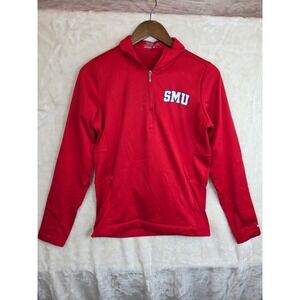 Nike Golf SMU Mustangs Therma-FIT Half Zip Pullover Red Mens Medium Collegiate
